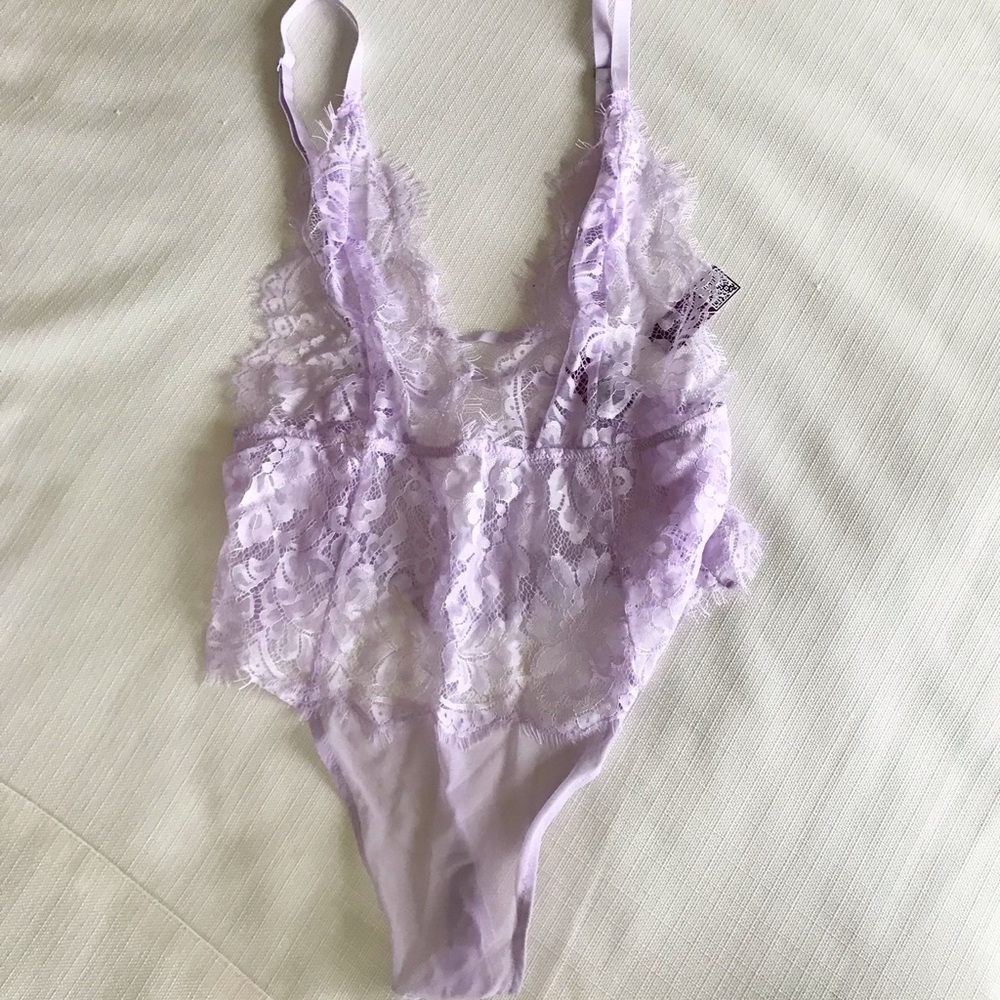Adore Me Women's Annushka Bodysuit Lace Lingerie Lilac